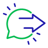 Speech bubble arrow icon